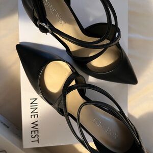 Nine West Black Stiletto Heels with Pointed Toe
